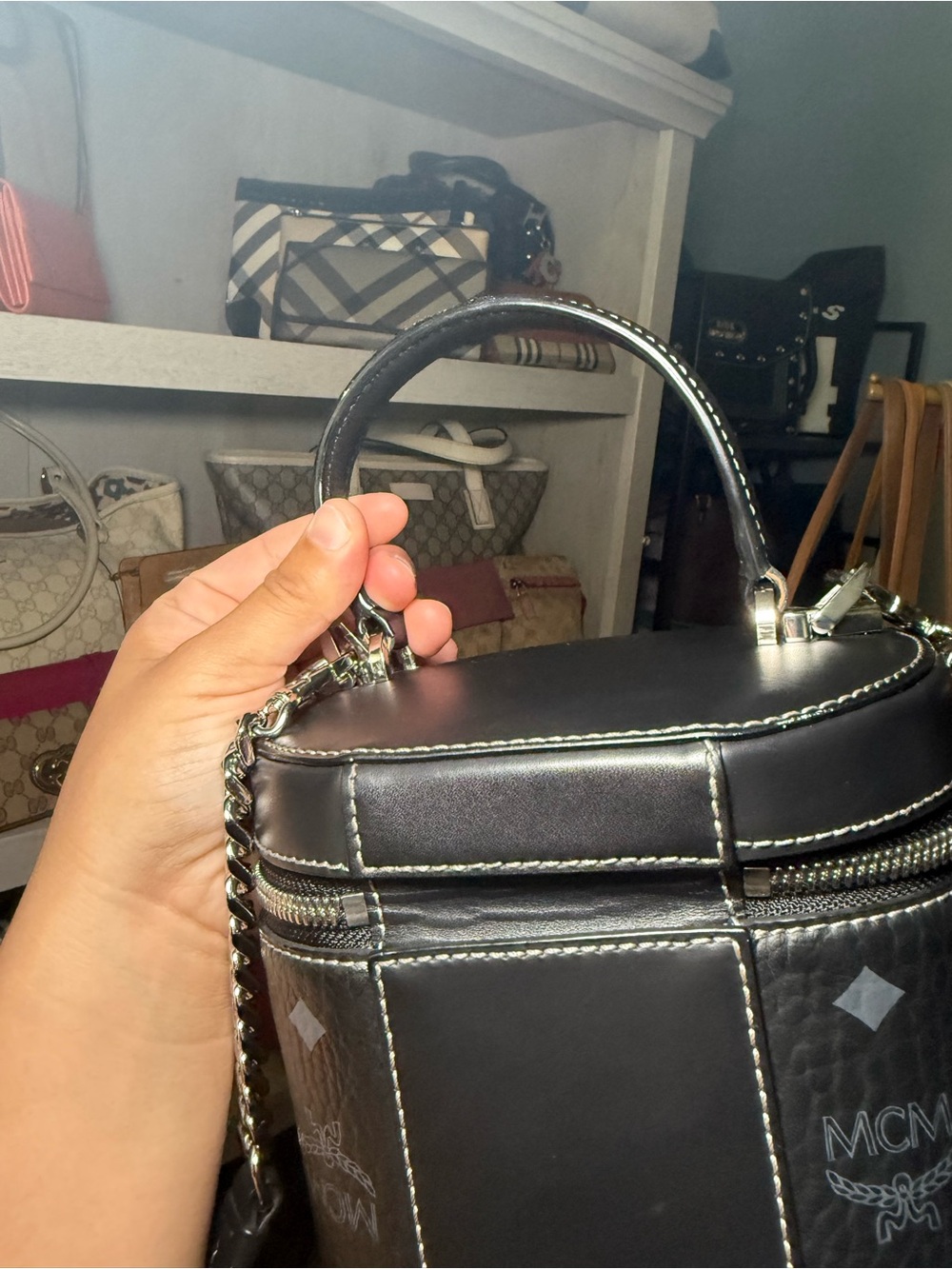 MCM Visetos Cylinder Bag - Picture 8 of 16